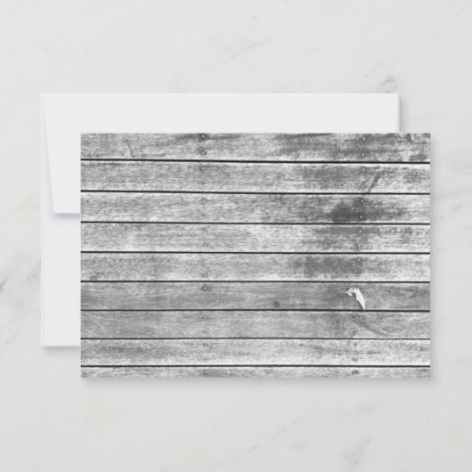 素朴な木材 オールシーズン バーガンディ フラワー ウェディング セーブザデート (裏面)