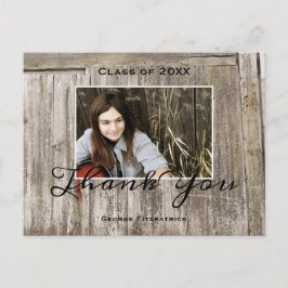 素朴な木材 高校卒業 ありがとう ポストカード