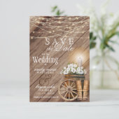 素朴な木樽とストリングライト セーブザデート (スタンド正面)