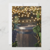 素朴な木樽のブドウ ワインテイスティングパーティー 招待状 (裏面)