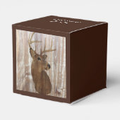 素朴な木目の鹿狩り結婚は フェイバーボックス (裏面サイド)