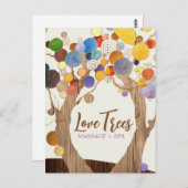 素朴な木目調の木のビジネス ポストカード (正面/裏面)