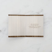 素朴な木目調の花柄レースのハート型　サンキューカード サンキューカード (内部)