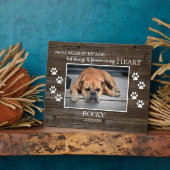 素朴な木目調 家族のペット写真 記念プレート フォトプラーク (側面)