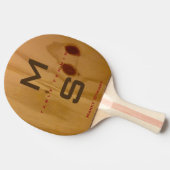 素朴な木目 卓球ラケット (横)