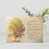 素朴な木結婚式招待状 招待状 (スタンド正面)