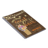 素朴な木製のひもはブライダルシャワーの来客名簿をつけます ノートブック (右側)