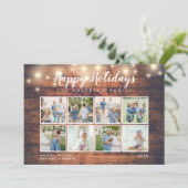 素朴な木製のひもは写真の休日をつけます シーズンカード (スタンド正面)