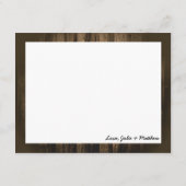 素朴な木製のひもライトはメッセージカード感謝していしています ノートカード (裏面)