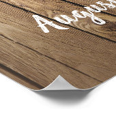 素朴な木製のひもライト イベント ベビーシャワー ウェディング ポスター (角)