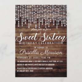 素朴な木製のぶら下がったなダイヤモンドは菓子16をつけます 招待状