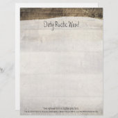 素朴な木製のぼろぼろのグランジなヴィンテージの色彩の鮮やかな板 レターヘッド (正面/裏面)