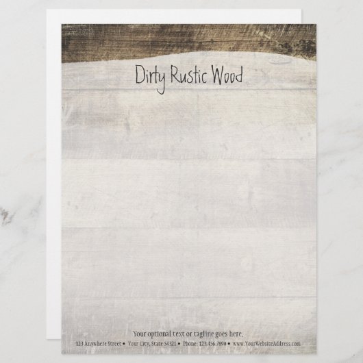 素朴な木製のぼろぼろのグランジなヴィンテージの色彩の鮮やかな板 レターヘッド (正面/裏面)