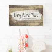 素朴な木製のぼろぼろのグランジなヴィンテージ板 横断幕 (インサイチュ)