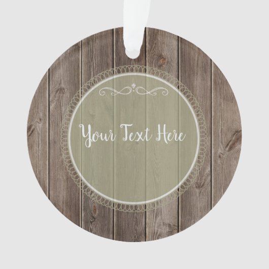素朴な木製のオーナメント オーナメント (正面)