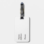 素朴な木製のカスタムなモノグラムの荷物のラベル ラゲッジタグ (裏面縦)