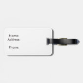 素朴な木製のカスタムなモノグラムの荷物のラベル ラゲッジタグ (裏面横)