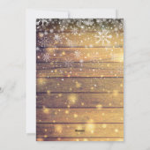 素朴な木製のクリスマス フォト コラージュ 4 枚組 シーズンカード (裏面)