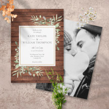 素朴な木製のグリーンカントリーウェディングフォト