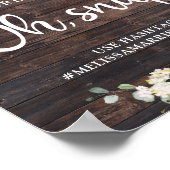 素朴な木製のグリーン装飾 葉 花 おしゃれなスナップサイン ポスター (角)