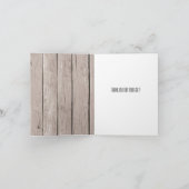 素朴な木製のスターフィッシュビーチ サンクス サンキューカード (内部)