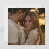 素朴な木製のストリングライト メイソンジャー ウェディングフォト 招待状 (裏面)