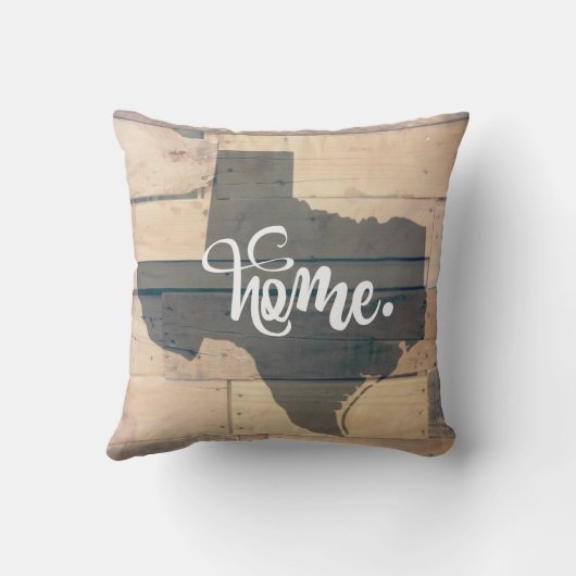 素朴な木製のテキサス州の故郷の州の装飾用クッション クッション (裏面)