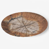 素朴な木製のトランクの使い捨て可能な紙皿 ペーパープレート (アングル)