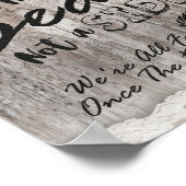 素朴な木製のバーラップの一突き座席ない側面の結婚式 ポスター (角)