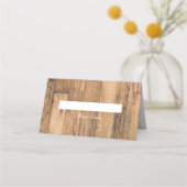 素朴な木製のファームハウス風プレート テーブルナンバー プレイスカード (裏面)