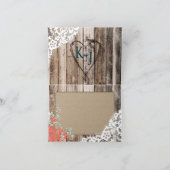 素朴な木製のベビーの呼吸レースのサンキューカード サンキューカード (内部)