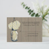 素朴な木製のメイソンジャー ハイドランジア  RSVP (スタンド正面)