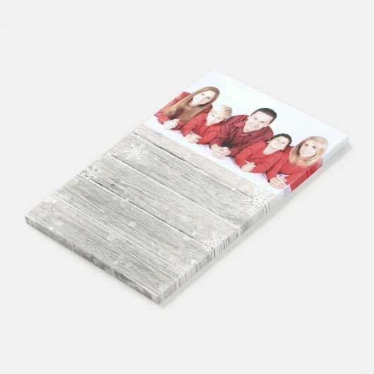 素朴な木製のメリークリスマスの写真-後it®ノート ポストイット (アングル)