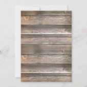 素朴な木製のレースの結婚式招待状 招待状 (裏面)