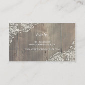 素朴な木製のヴィンテージLaveおよびヒマワリの国 名刺 (裏面)