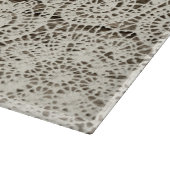 素朴な木製の一見およびレースのガラスまな板 カッティングボード (角)