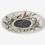 素朴な木製の切れのベビーシャワーのパーティー ペーパープレート (アングル)