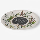 素朴な木製の切れの誕生会 ペーパープレート (アングル)