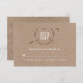 素朴な木製の切れ| RSVP (正面/裏面)