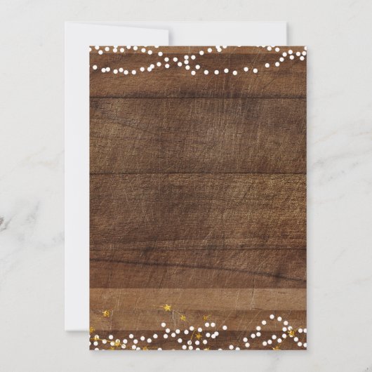 素朴な木製の卒業のパーティの招待状のメーソンジャー 招待状 (裏面)