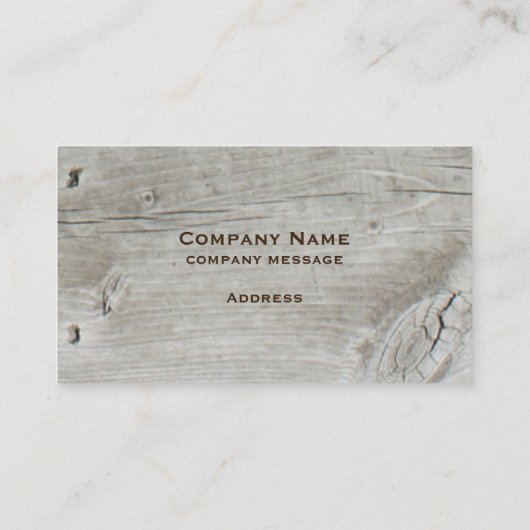 素朴な木製の名刺 名刺 (裏面)