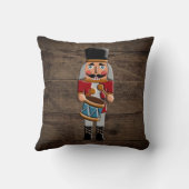 素朴な木製の国のクリスマスのくるみ割り クッション (裏面)