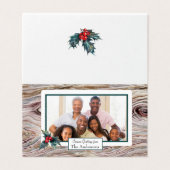 素朴な木製の小さい折られた休日の写真カード (外部フラット)