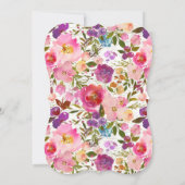 素朴な木製の春の花束ベイビーシャワー招待状 招待状 (裏面)