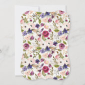 素朴な木製の梅の花のベイビーシャワー招待状 招待状 (裏面)