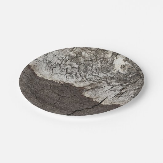 素朴な木製の樺の木吠え声の国 ペーパープレート (アングル)