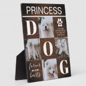 素朴な木製の犬のメモリアル写真 フォトプラーク (側面)