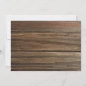 素朴な木製の男の子の誕生の発表のスナップショット写真 案内状 (裏面)