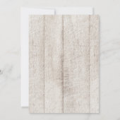 素朴な木製の白い花のベイビーシャワーブランunch 招待状 (裏面)