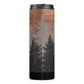 素朴な木製の穀物のパーソナライズな熱タンブラー タンブラー (裏面)